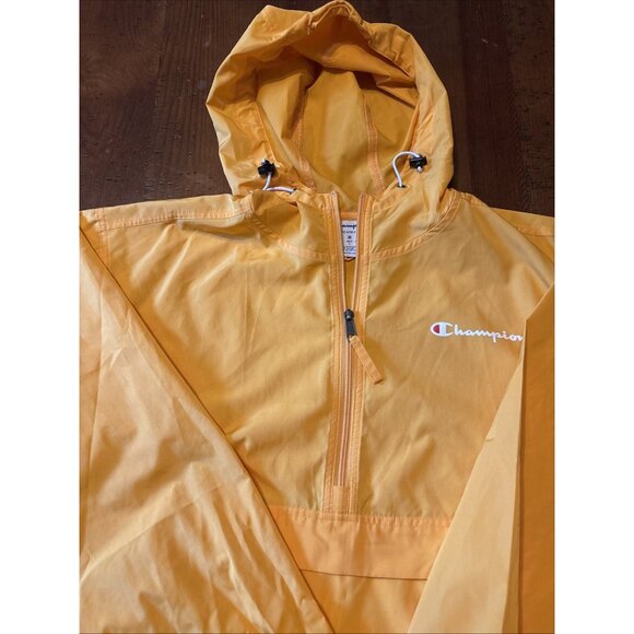 Champion Yellow Packable Pullover Yellow With Hood Size Medium - Picture 2 of 7